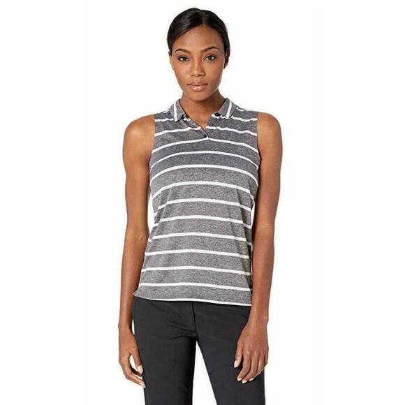 Nike Tops - NIKE Dri-Fit navy and white sleeveless golf polo MED